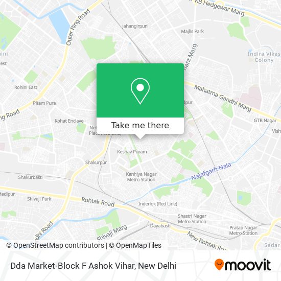 Dda Market-Block F Ashok Vihar map