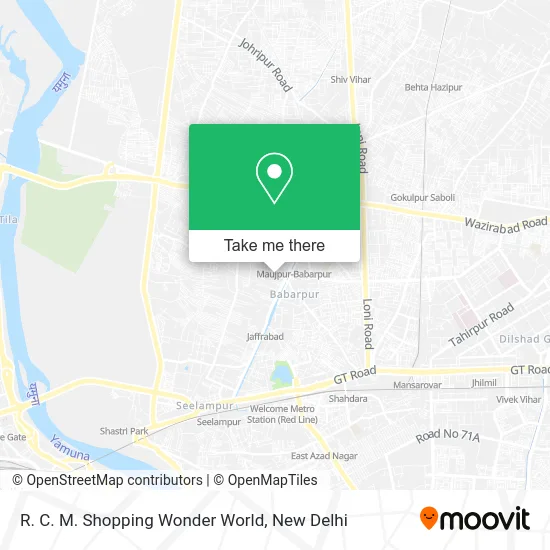 R. C. M. Shopping Wonder World map