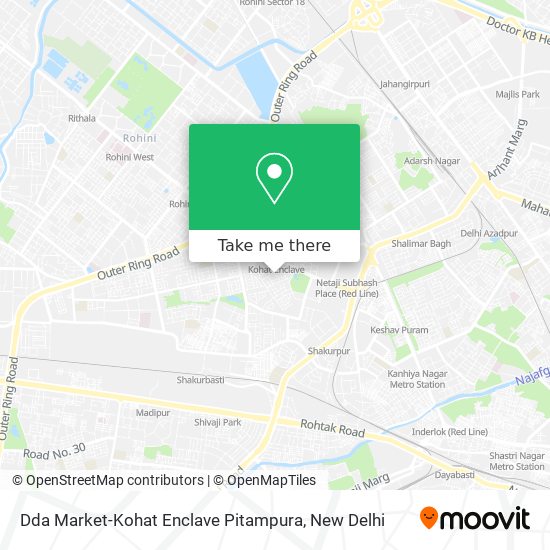 Dda Market-Kohat Enclave Pitampura map