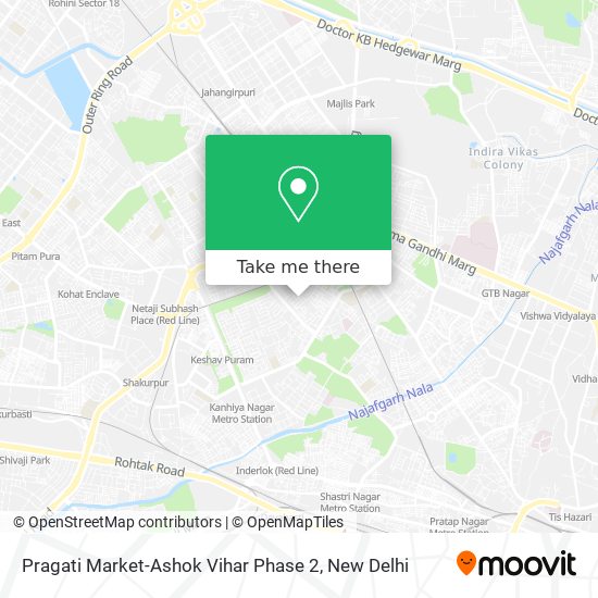 Pragati Market-Ashok Vihar Phase 2 map