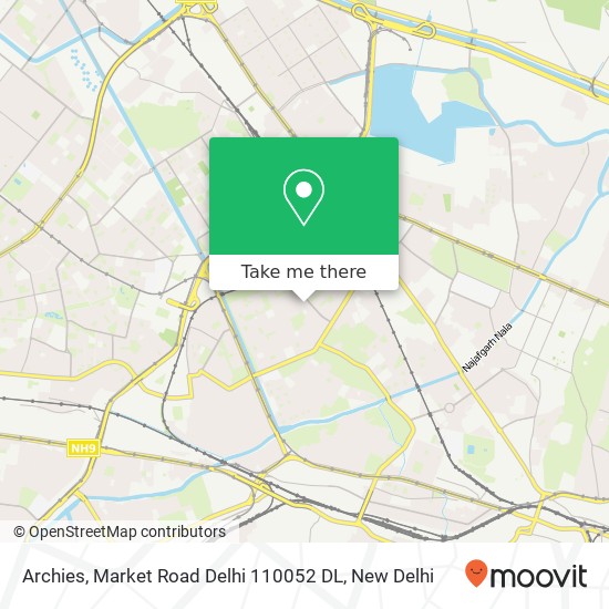 Archies, Market Road Delhi 110052 DL map