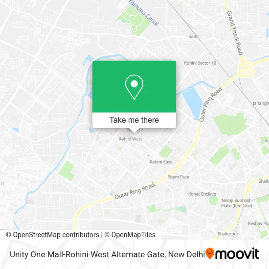 Unity One Mall-Rohini West Alternate Gate map
