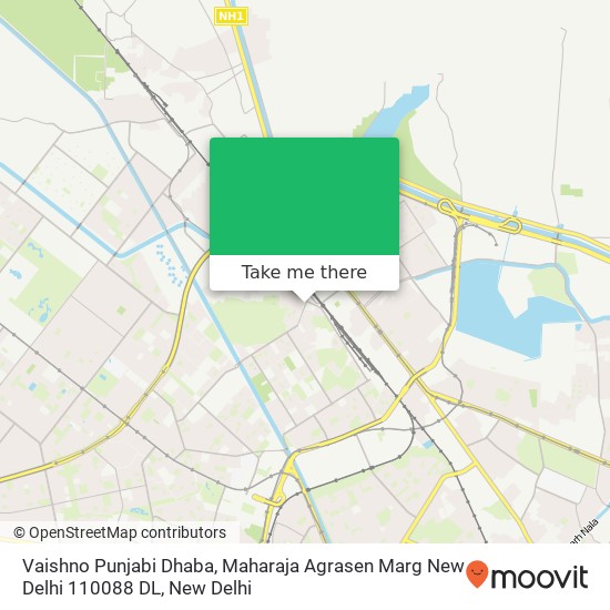 Vaishno Punjabi Dhaba, Maharaja Agrasen Marg New Delhi 110088 DL map