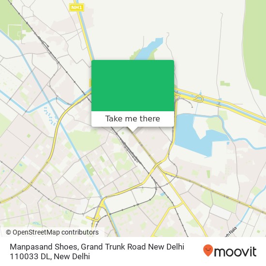 Manpasand Shoes, Grand Trunk Road New Delhi 110033 DL map