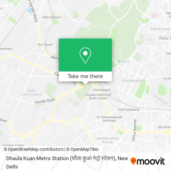 Dhaula Kuan Metro Station (धौला कुआं मेट्रो स्टेशन) map