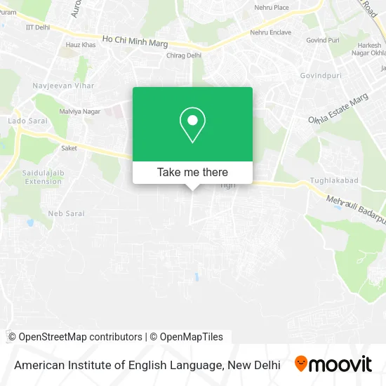 American Institute of English Language map