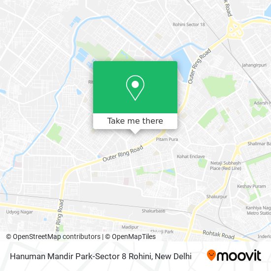 Hanuman Mandir Park-Sector 8 Rohini map