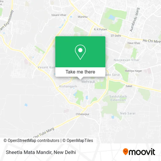 Sheetla Mata Mandir map