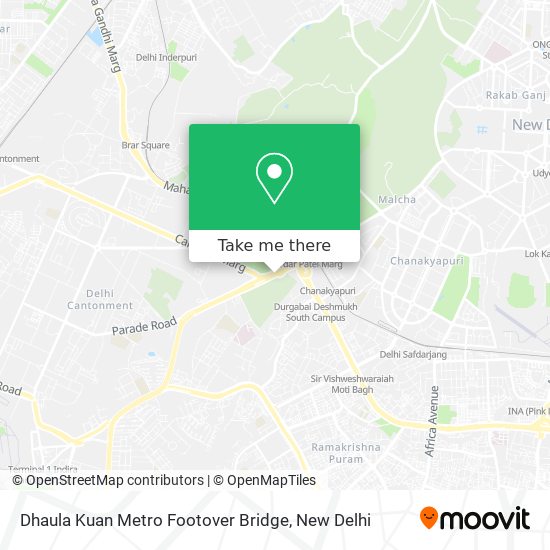 Dhaula Kuan Metro Footover Bridge map
