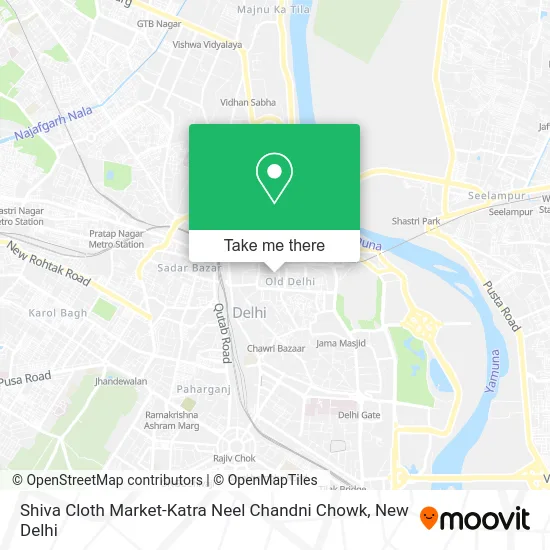 Shiva Cloth Market-Katra Neel Chandni Chowk map