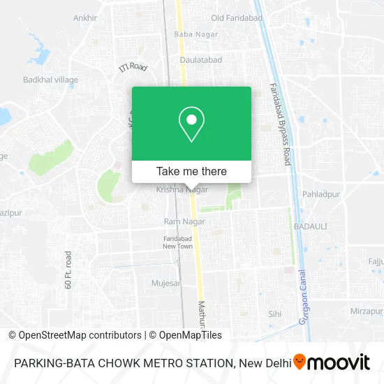 PARKING-BATA CHOWK METRO STATION map