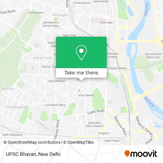 UPSC Bhavan map