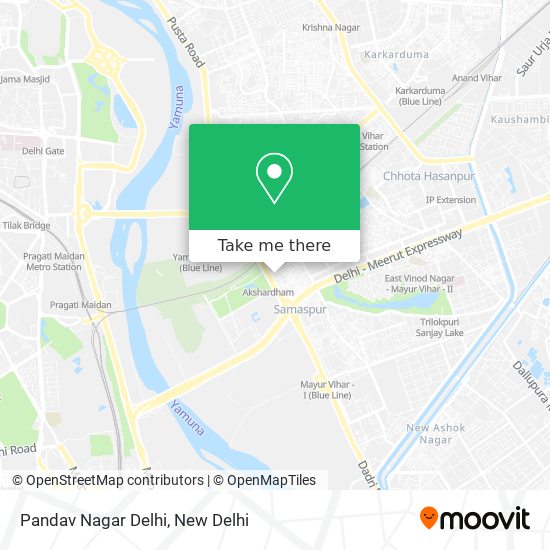 Pandav Nagar Delhi map