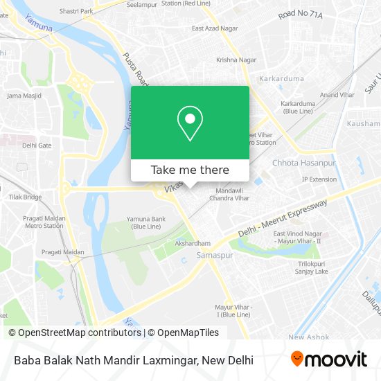 Baba Balak Nath Mandir Laxmingar map