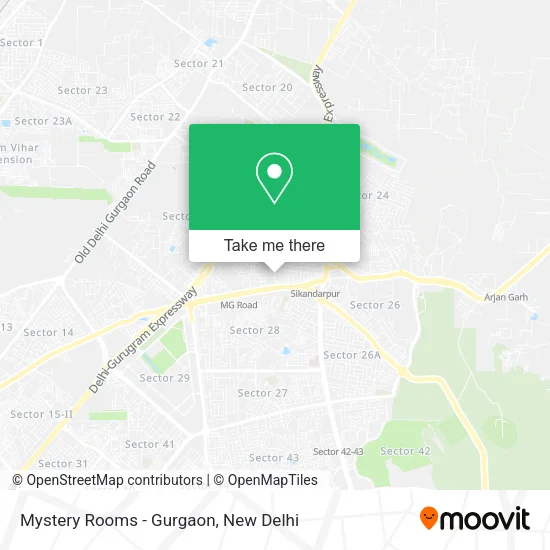Mystery Rooms - Gurgaon map