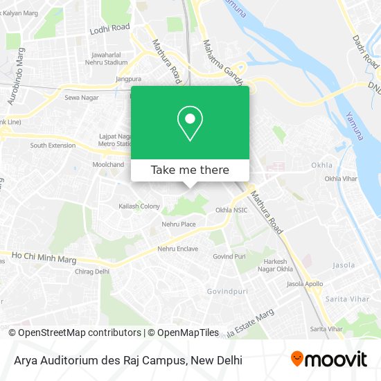 Arya Auditorium des Raj Campus map