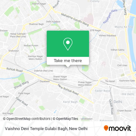 Vaishno Devi Temple Gulabi Bagh map