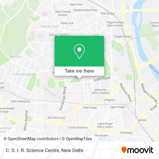C. S. I. R. Science Centre map