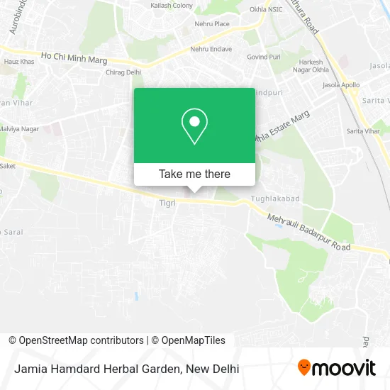 Jamia Hamdard Herbal Garden map
