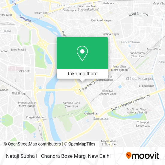 Netaji Subha H Chandra Bose Marg map