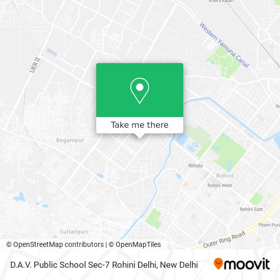 D.A.V. Public School Sec-7 Rohini Delhi map