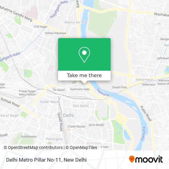 Delhi Metro Pillar No-11 map