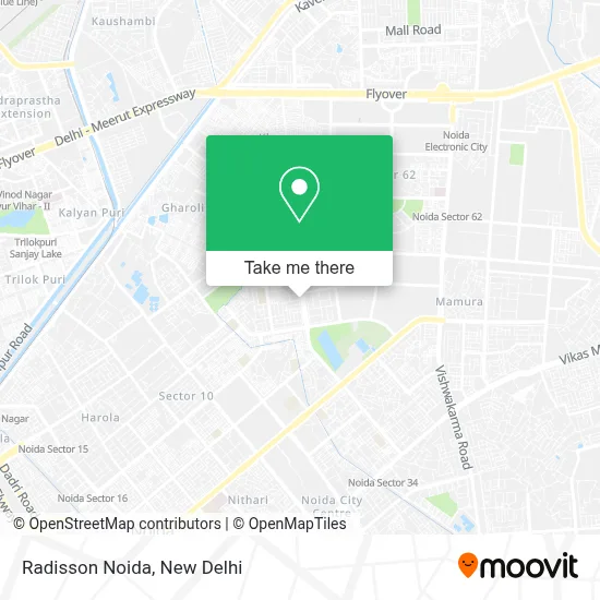 Radisson Noida map