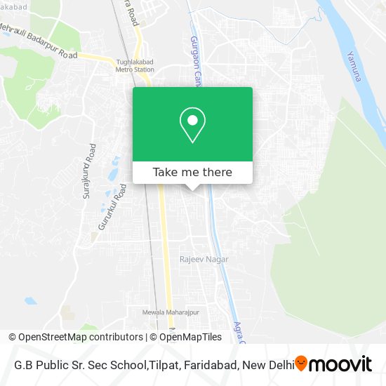 G.B Public Sr. Sec School,Tilpat, Faridabad map