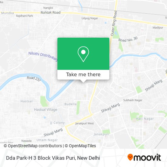 Dda Park-H 3 Block Vikas Puri map