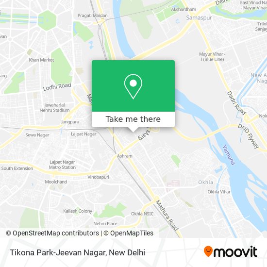 Tikona Park-Jeevan Nagar map