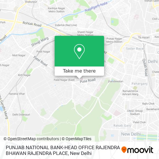 PUNJAB NATIONAL BANK-HEAD OFFICE RAJENDRA BHAWAN RAJENDRA PLACE map