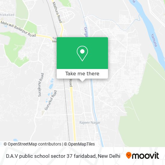 D.A.V public school sector 37 faridabad map