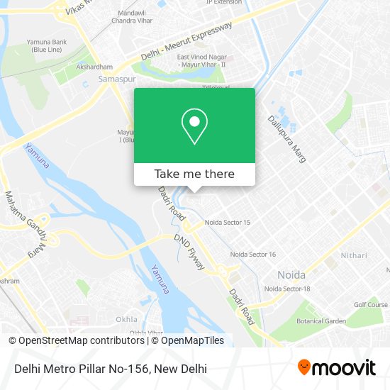 Delhi Metro Pillar No-156 map