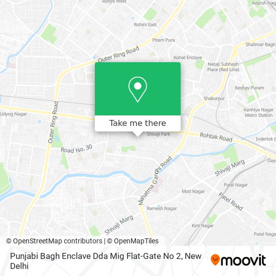 Punjabi Bagh Enclave Dda Mig Flat-Gate No 2 map