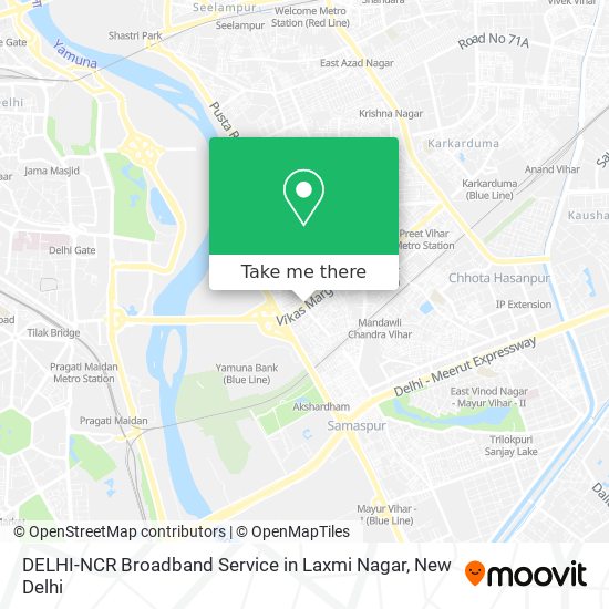 DELHI-NCR Broadband Service in Laxmi Nagar map
