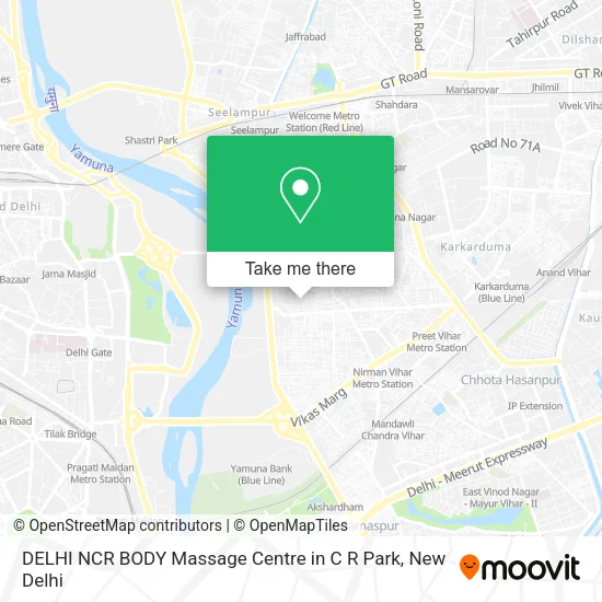 DELHI NCR BODY Massage Centre in C R Park map
