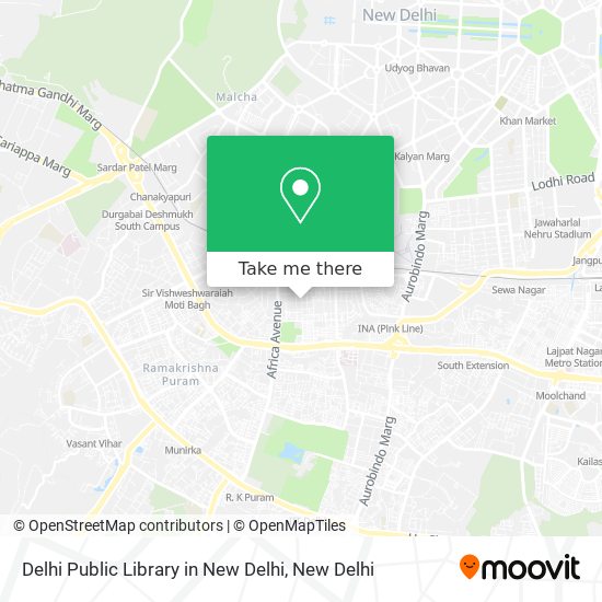 Delhi Public Library in New Delhi map