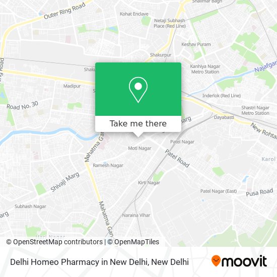 Delhi Homeo Pharmacy in New Delhi map