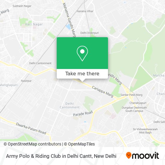 Army Polo & Riding Club in Delhi Cantt map