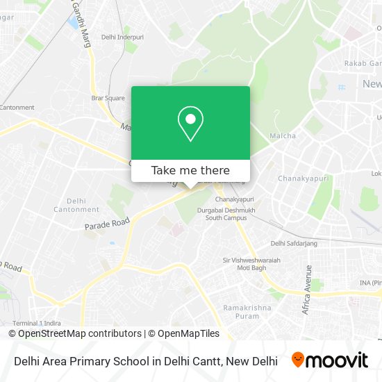 Delhi Area Primary School in Delhi Cantt map