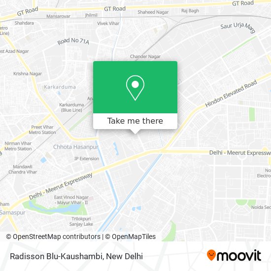 Radisson Blu-Kaushambi map