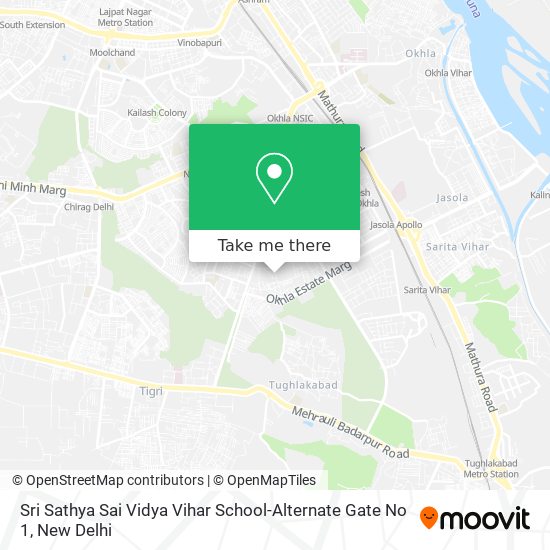 Sri Sathya Sai Vidya Vihar School-Alternate Gate No 1 map