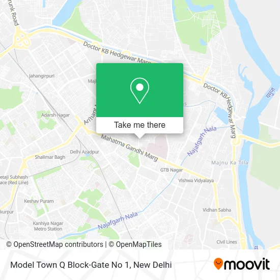Model Town Q Block-Gate No 1 map