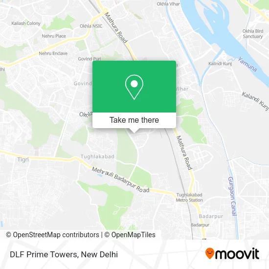 DLF Prime Towers map