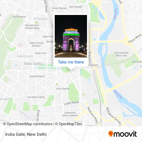 India Gate map