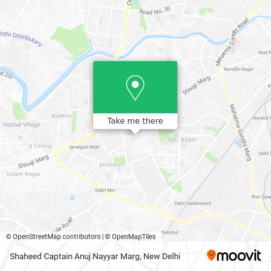 Shaheed Captain Anuj Nayyar Marg map
