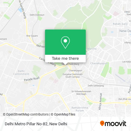 Delhi Metro Pillar No-82 map