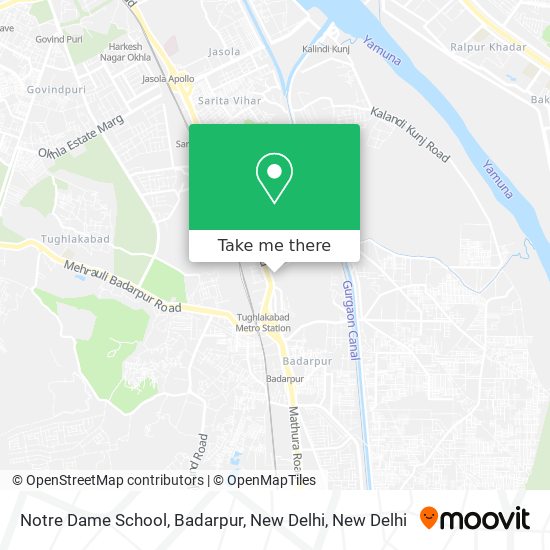 Notre Dame School, Badarpur, New Delhi map