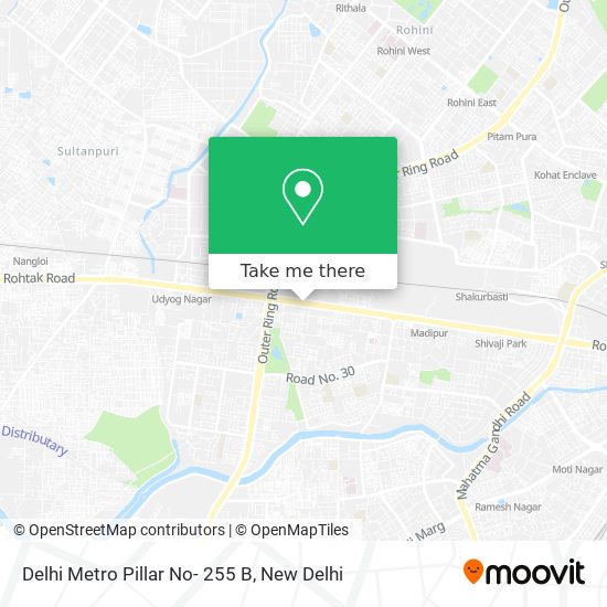 Delhi Metro Pillar No- 255 B map