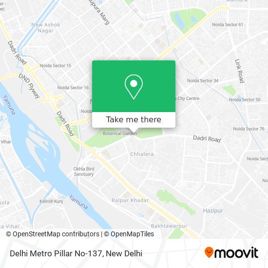 Delhi Metro Pillar No-137 map